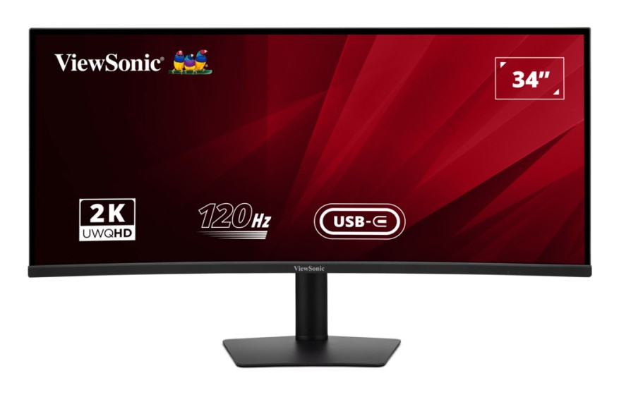 ViewSonic VA3420C-Office Curved Monitor - UWQHD , 120Hz Hö