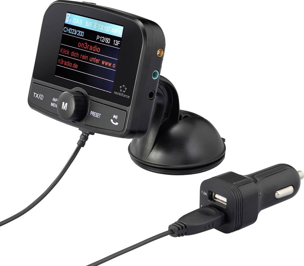 Renkforce RF-CRDAB-100 DAB+ receiver suction padhalterung, Bluetooth