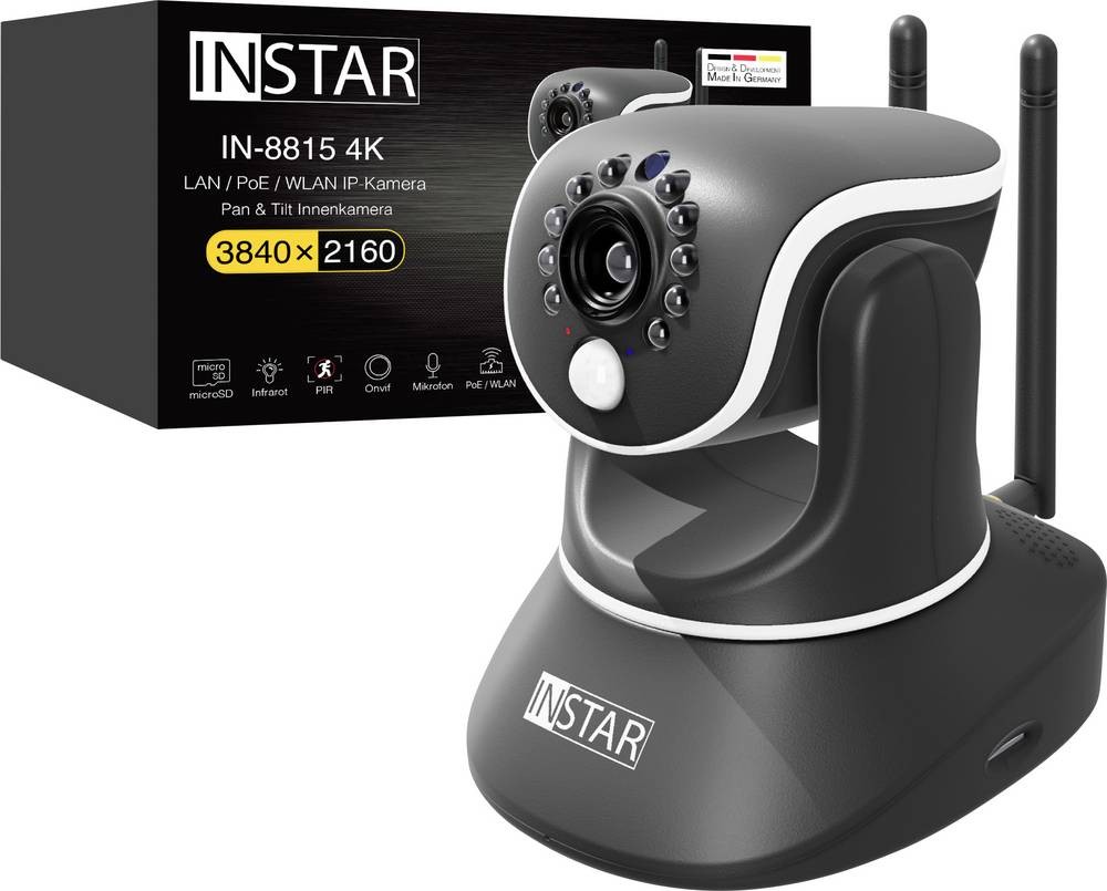INSTAR IN-8815 4K POE/WLAN black 18005 IP Überwachungscamera