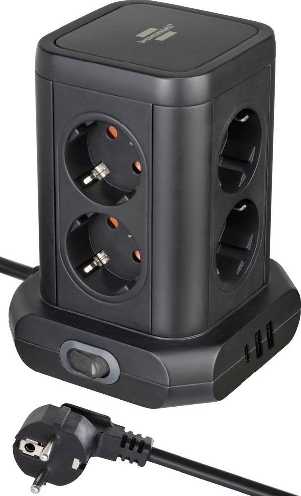 Brennenstuhl 1153560010 Steckdosenturm black Schutzkontakt 1 pc(s)