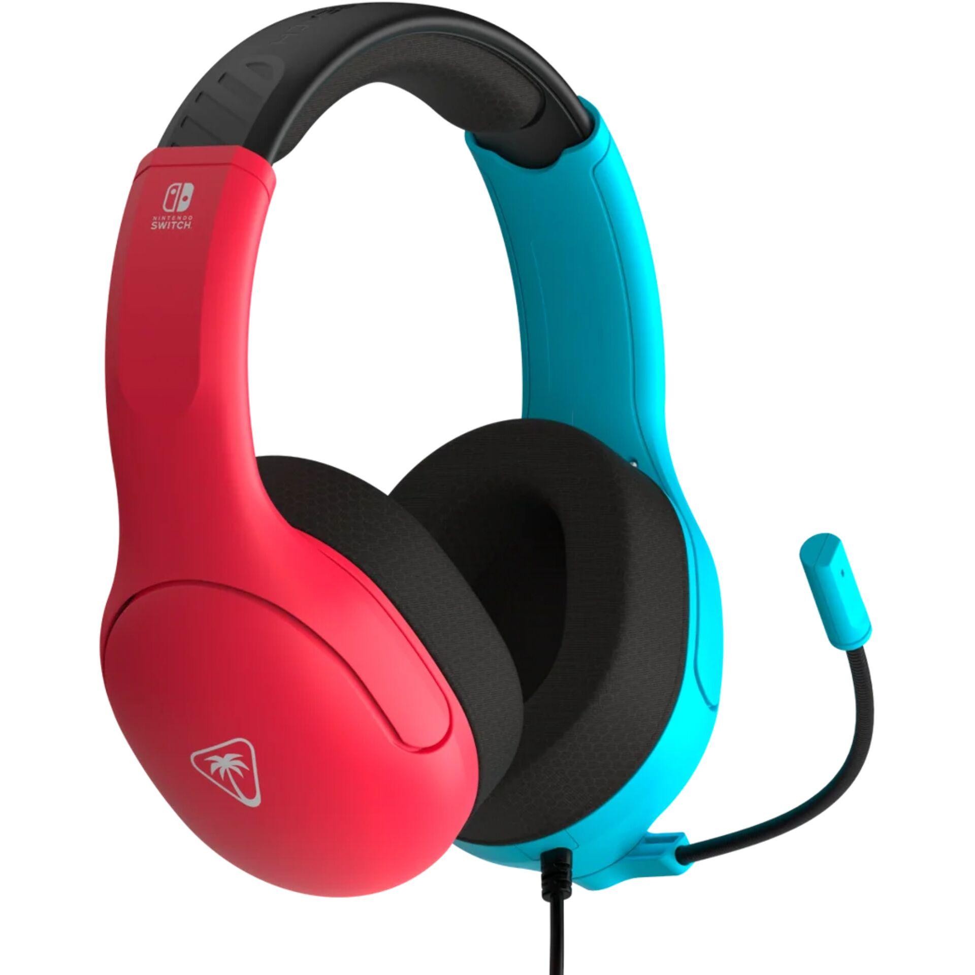 Turtle Beach Airlite Fit Neon Blue and Red Wired Gaming Headset with