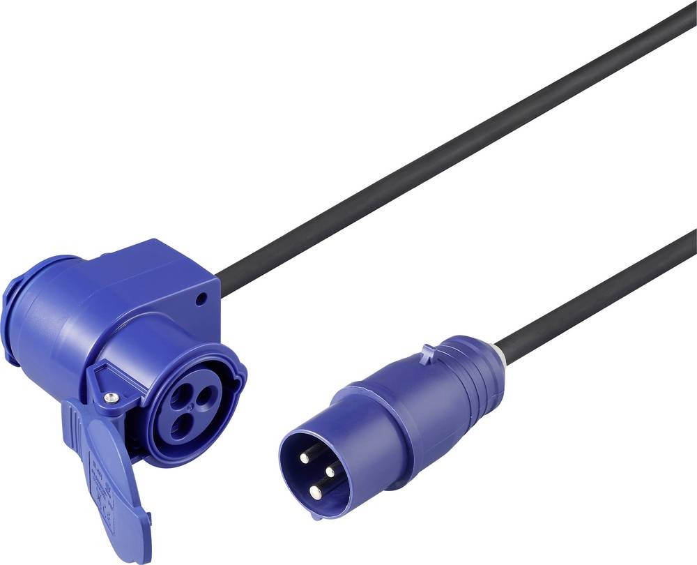 Sygonix SY-6684364 Strom câble d'extension 16A Blau, noir 3m H07RN-F