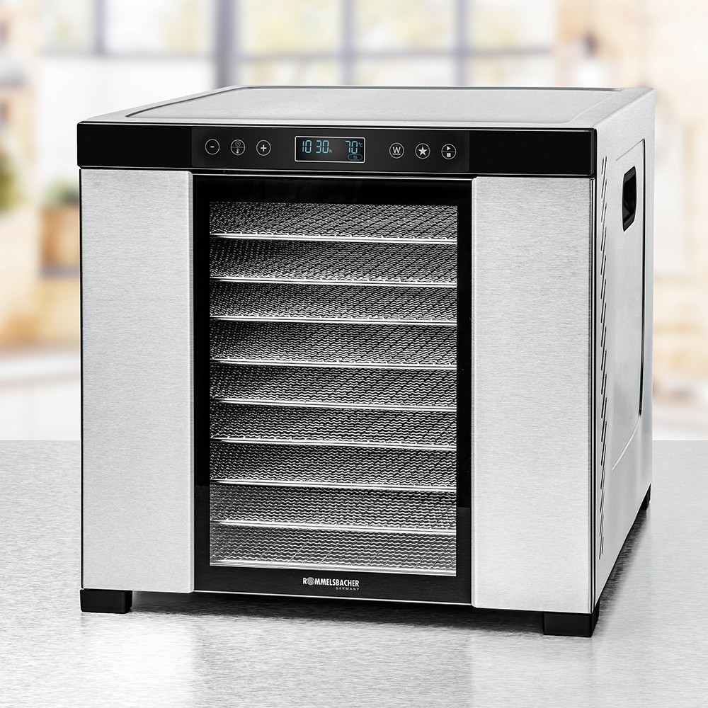 Rommelsbacher DA 1050 food dehydrator Black, Stainless steel 1000 W -