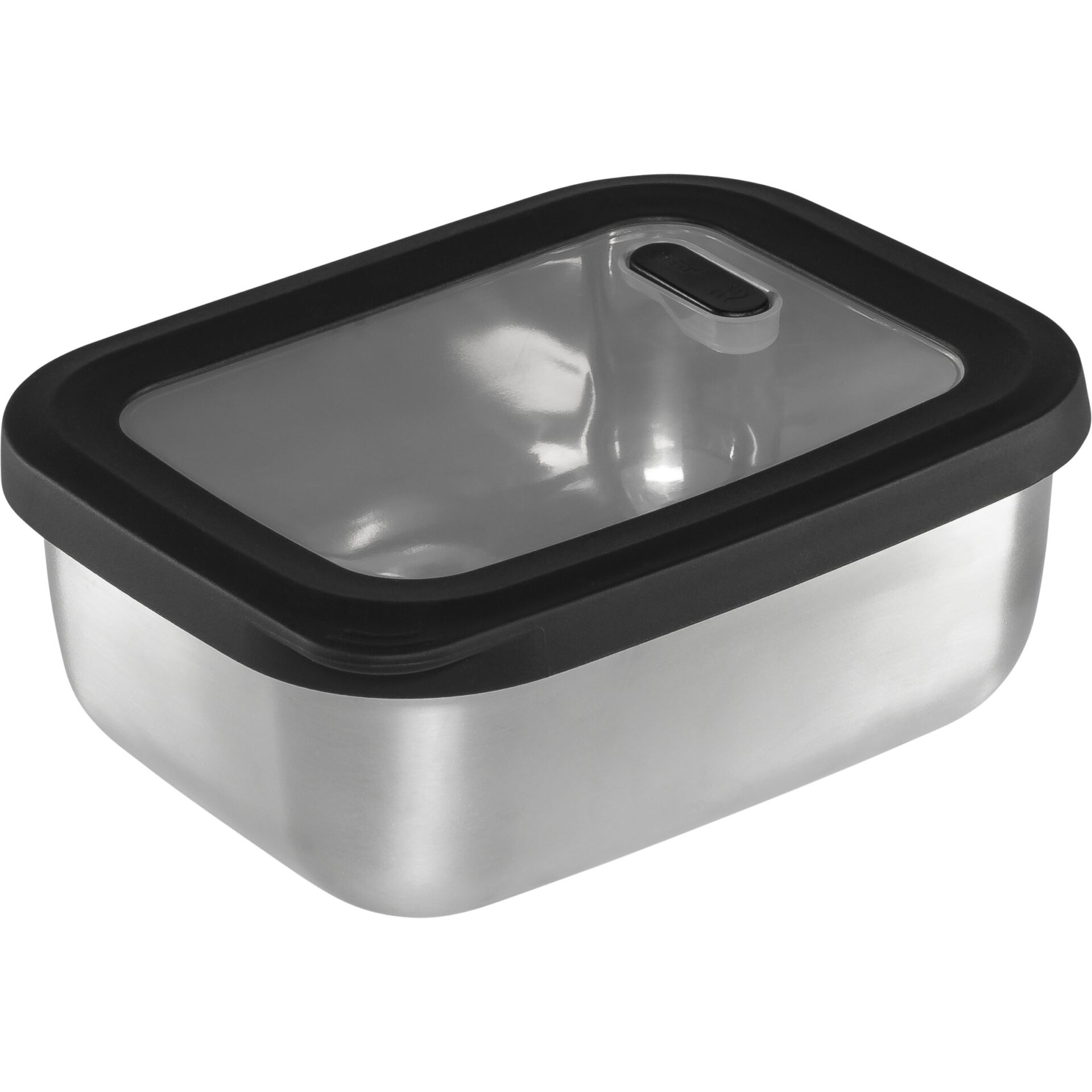 GEFU 12775 food storage container Rectangular 1.3 L Black, Stainless