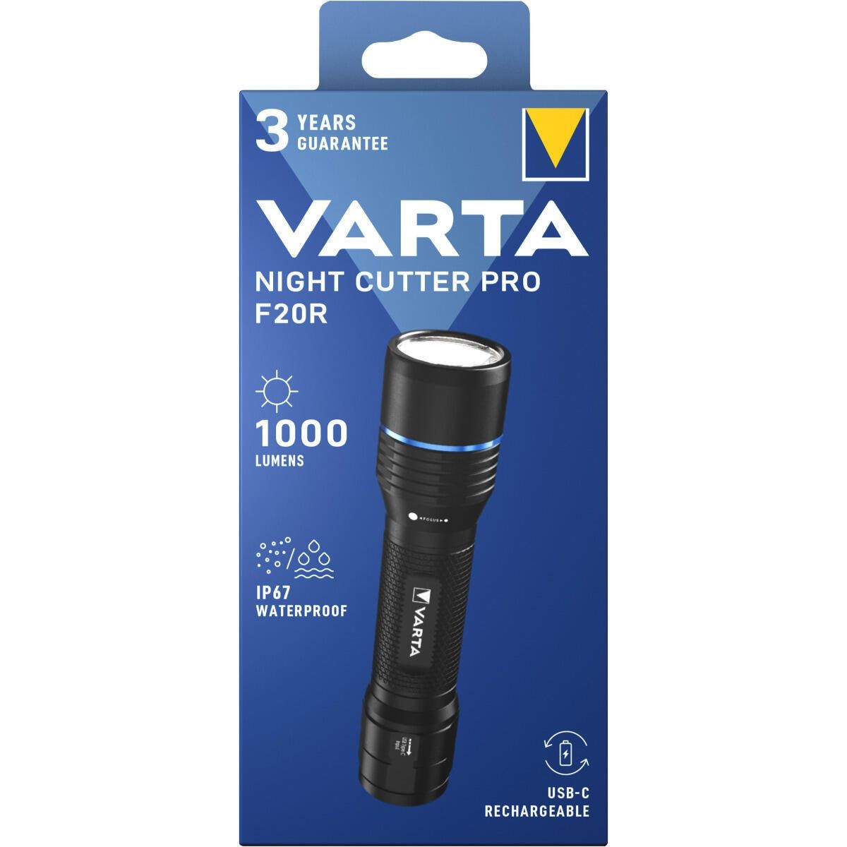 Varta Night Cutter Pro F20R Rech. Box linterna 1000lm 232g