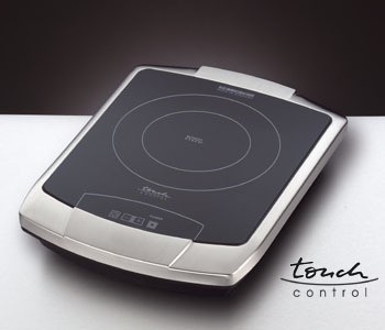Rommelsbacher CT 2203/TC hob Black, Stainless steel Countertop