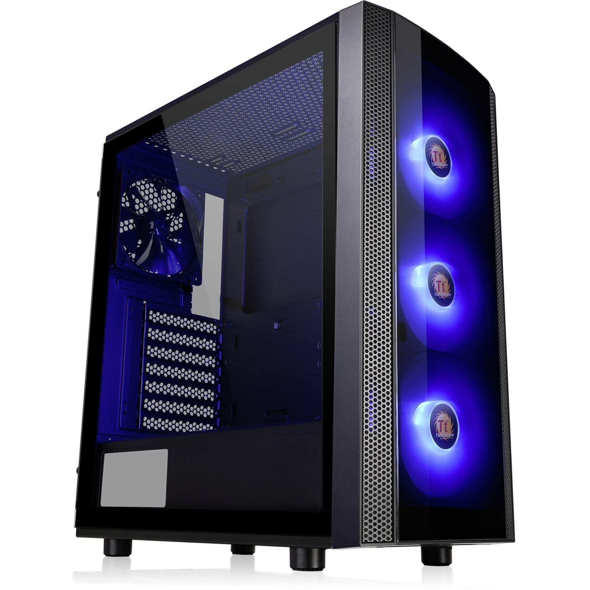 Thermaltake Versa J25 TG RGB Midi Tower Noir - Thermaltake Versa J25