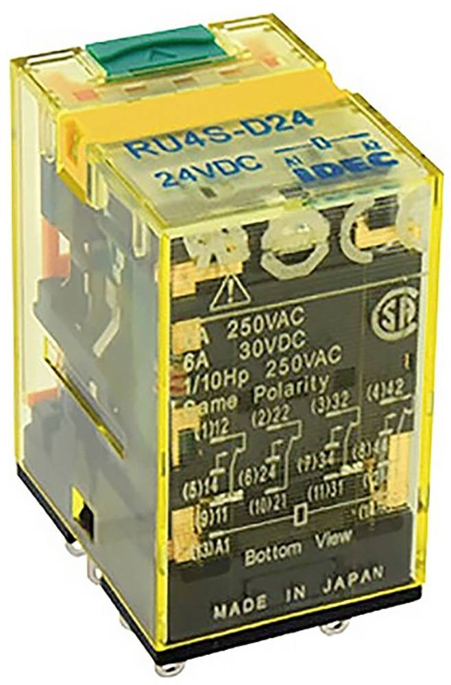 IDEC Plug In Power Relay, 24V dc Coil, 4PDT - IDEC Plug In Power