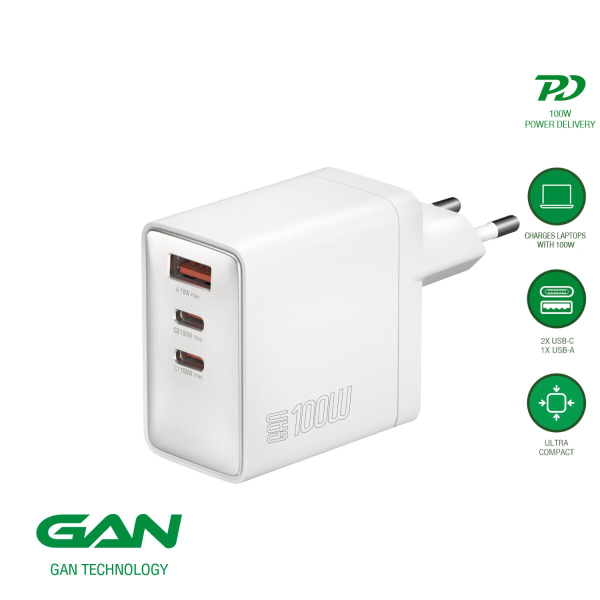 4smarts 542100 mobile device charger Universal Silver, White AC Fast