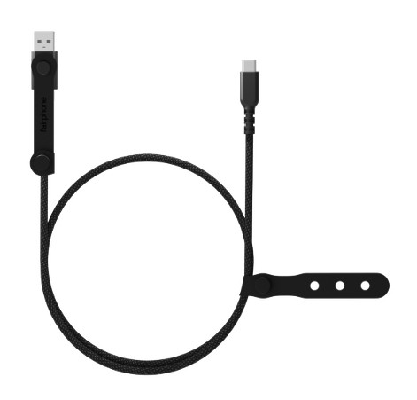 Fairphone ACCABL-5CC-WW1 USB cable 1 m USB C Black - Fairphone ACCABL-