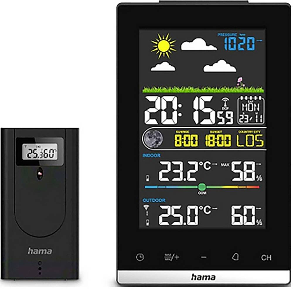 Hama 00222239 digital weather station Black Battery - Hama 00222239,