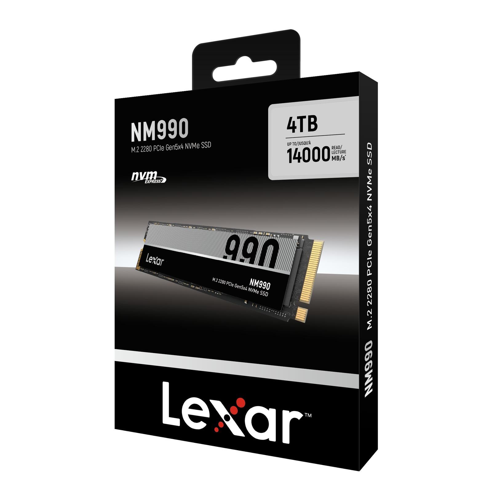 Lexar NM990 4 TB M.2 PCI Express 5.0 NVMe - Lexar NM990, 4 TB, M.2,