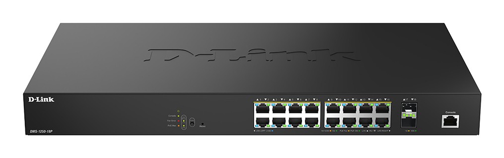D-Link DMS-1250-18P/E 18-Port PoE Multi-GB Smart Man. Switch -
