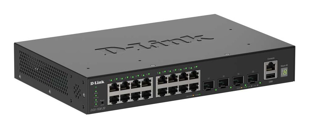 D-Link DGS-1530-20/E commutateur réseau Géré L2 Gigabit Ethernet (