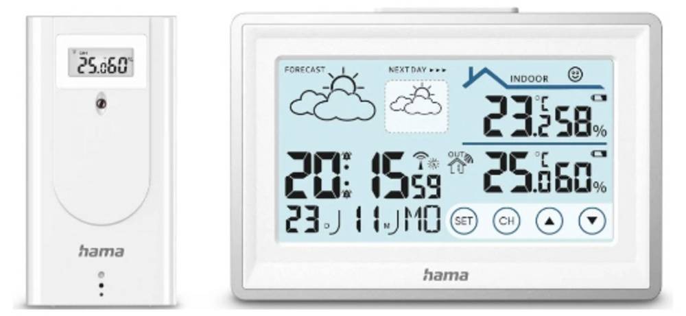 Hama 00222228 digital weather station White Battery - Hama 00222228,