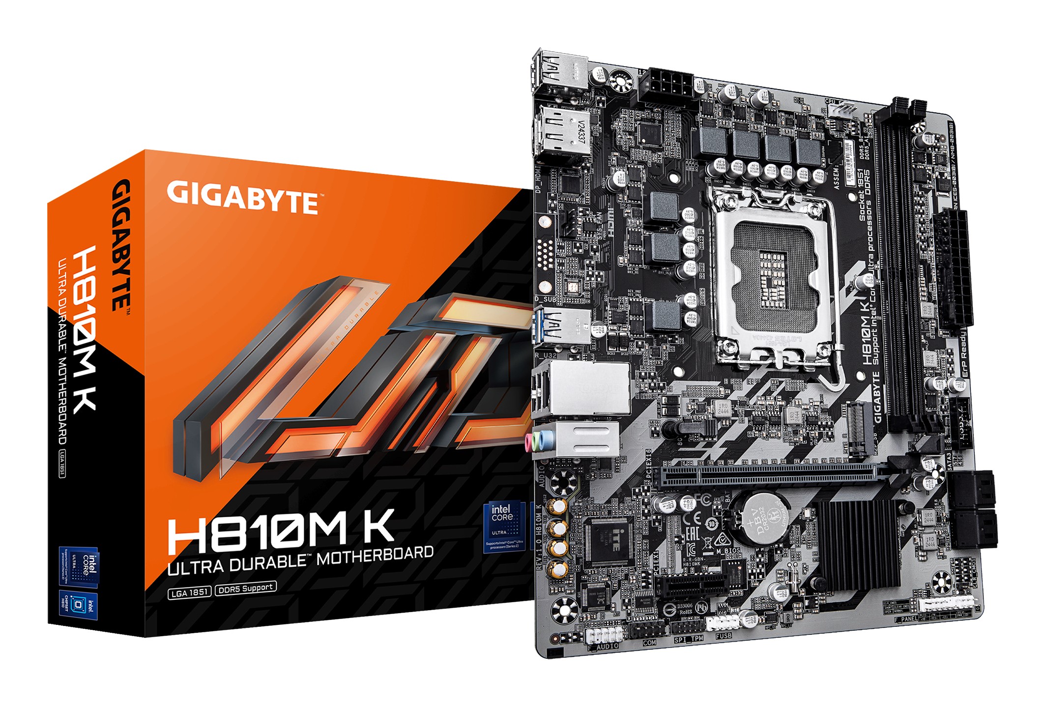 GIGABYTE H810M K Motherboard - Intel Core Ultra (Series 2) CPUs, 3+1+