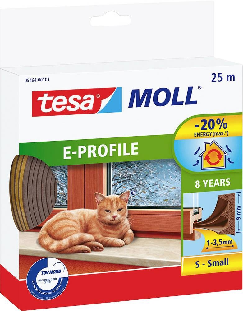 Tesa E-Profil 05464-00101-02 Dichtband tesamoll Braun (L x B) 25m x