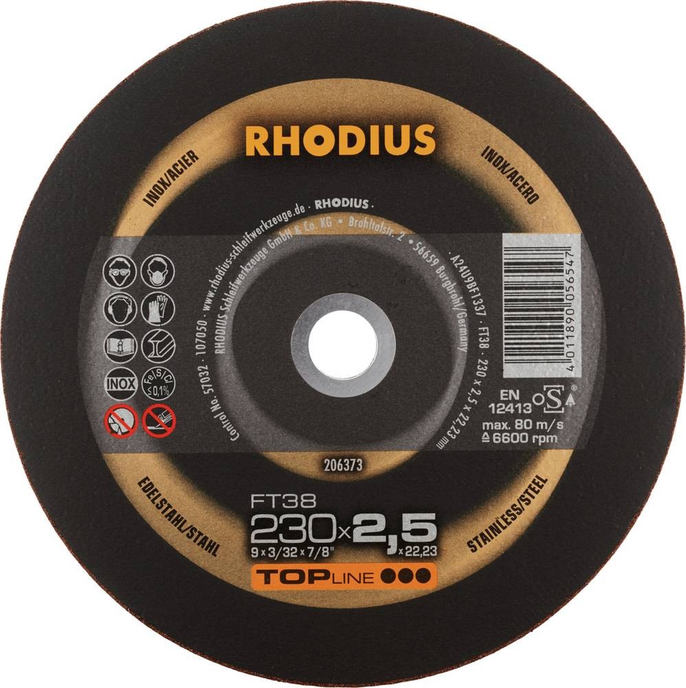 Rhodius FT38 206373 Trennscheiben-Set 25 St. Edelstahl, Stahl