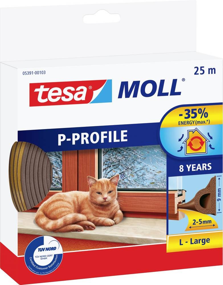 Tesa P-Profil 05391-00101-02 Dichtband tesamoll brown (L x B) 25m x