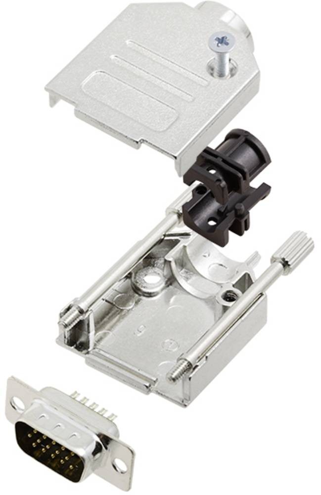 TRU COMPONENTS TCDTZK09HDP15K 7709036 D-SUB Stiftleisten-Set 180°