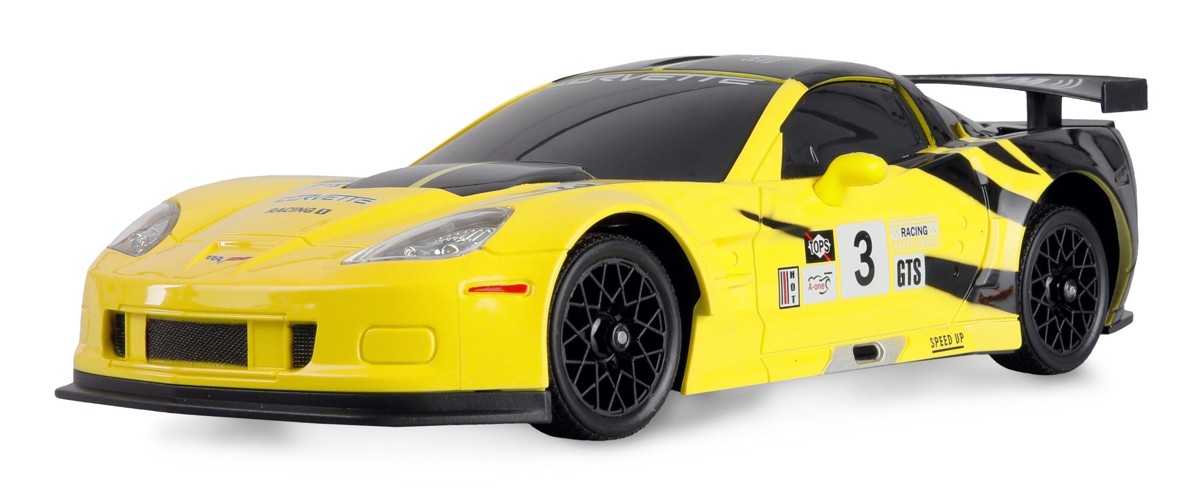 Amewi Corvette C6.R Drift Car Gelb Brushed 1:18 RC Modellauto Elektro