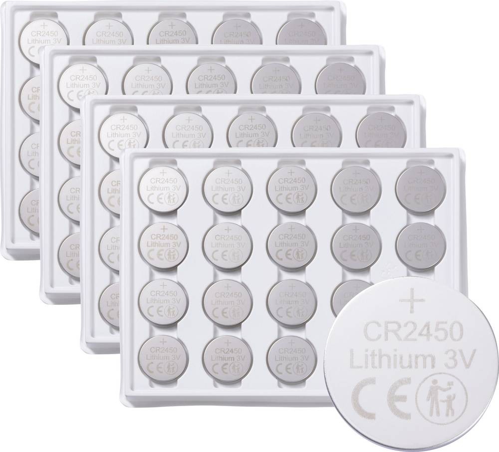VOLTCRAFT button cell CR 2450 3V 40 St. 580 mAh Lithium CR2450