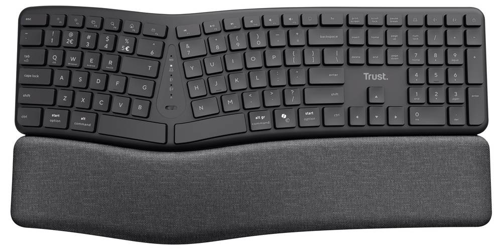 Trust Keyra ERGO Wireless Multi Keyboard DE Bluetooth , Kabellos
