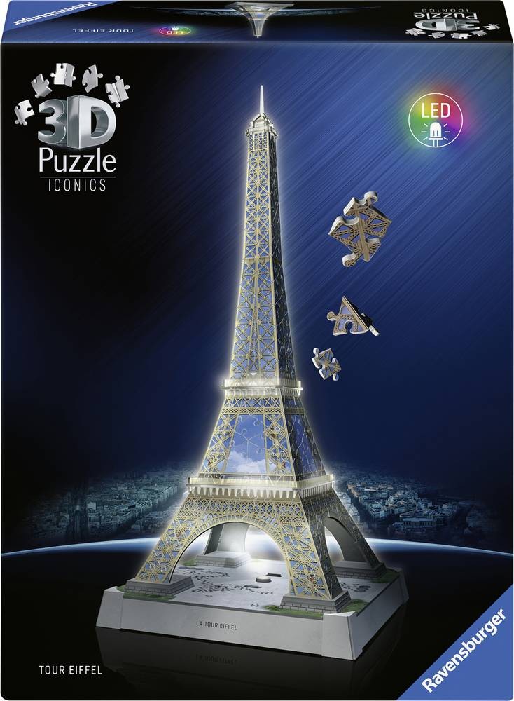 Ravensburger 3D Puzzle Iconics: Eiffelturm - mit Licht 12008024 1St.