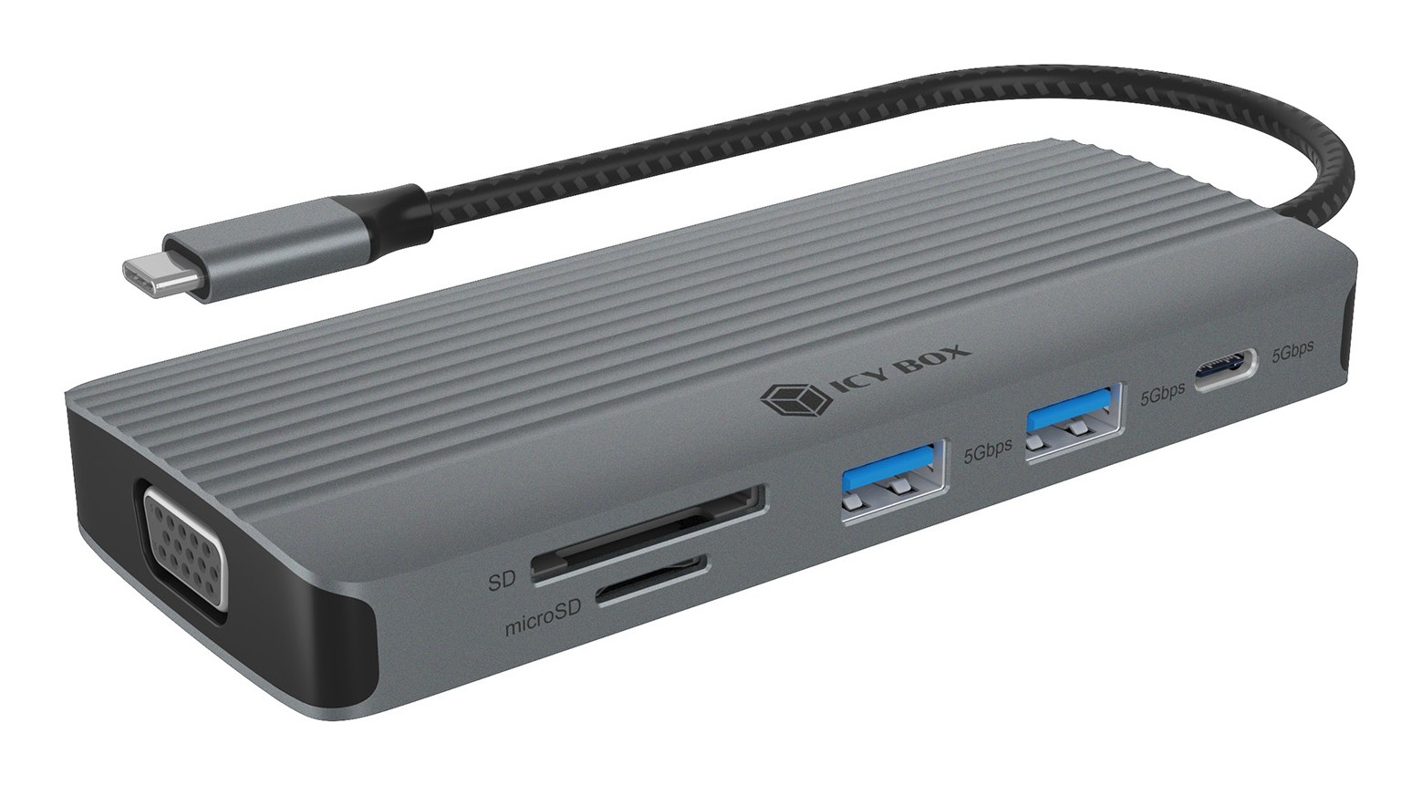 ICY BOX IB-DK4040a-CPD Wired USB 3.2 Gen 1 (3.1 Gen 1) Type-C