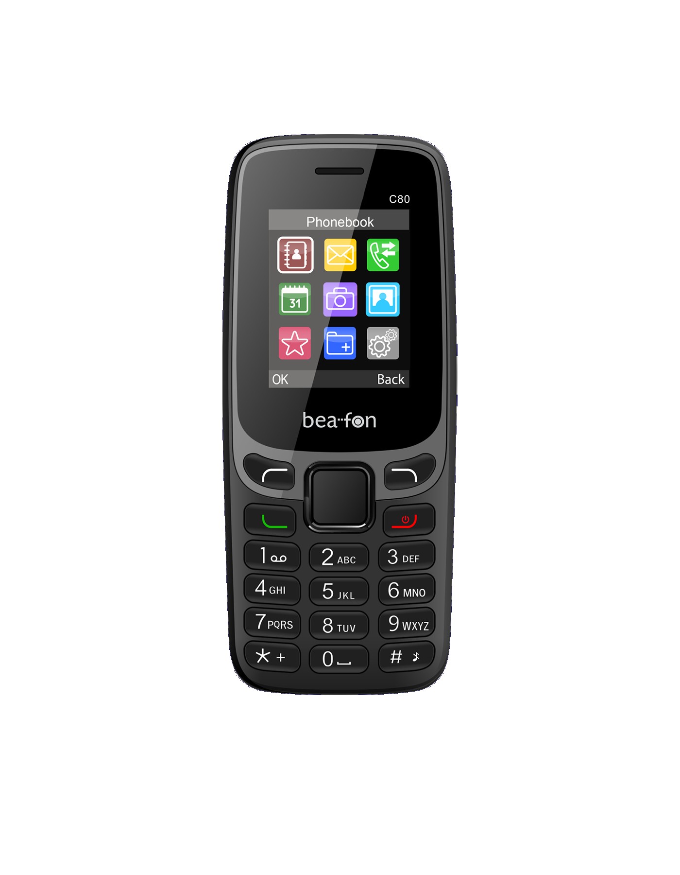 Beafon C80 4.5 cm (1.77") 67 g Black Entry-level phone - Beafon C80,