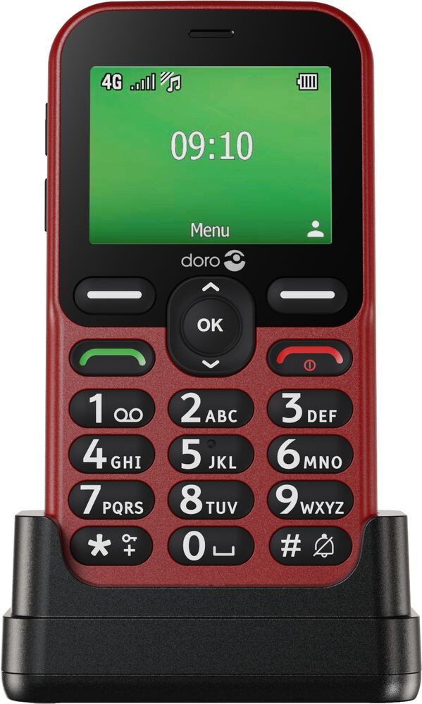 Doro Leva E10 6,1 cm (2.4") 118,9 g Rouge Téléphone pour seniors -
