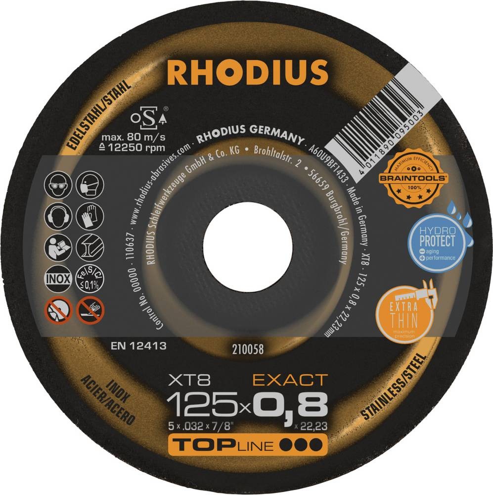 Rhodius XT8 EXACT 210058 Trennscheibe 50 St. Edelstahl, Stahl