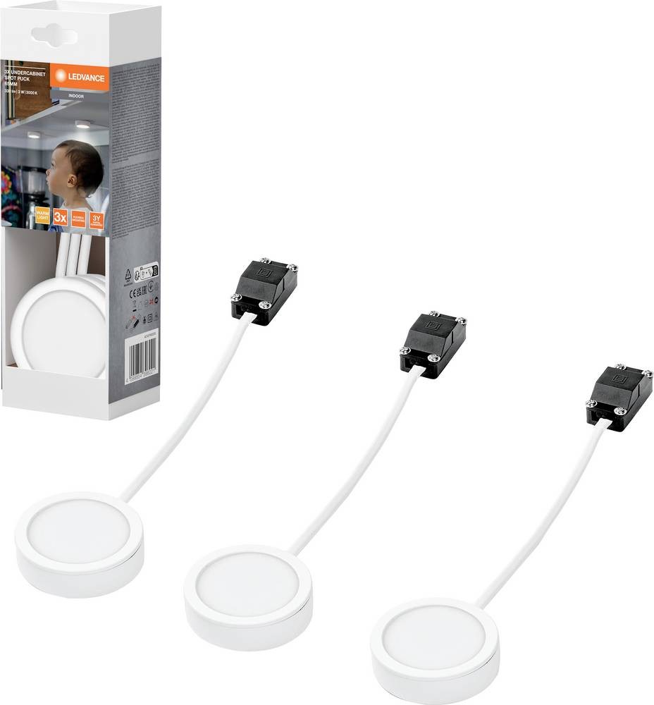 LEDVANCE Undercabinet Spot Puck 65mm 3 x 3W 830 White LED-