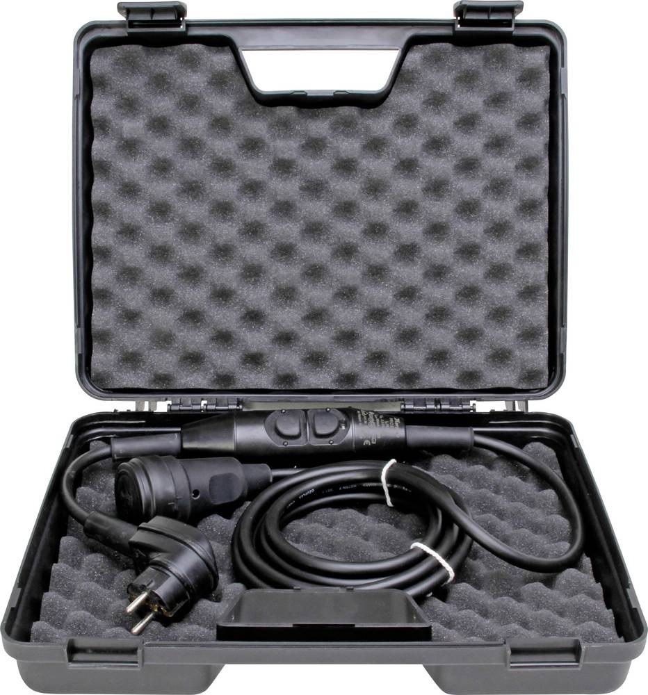 Kopp 141816016 Personenschutz-extension cable PRCD-S 230V black IP44
