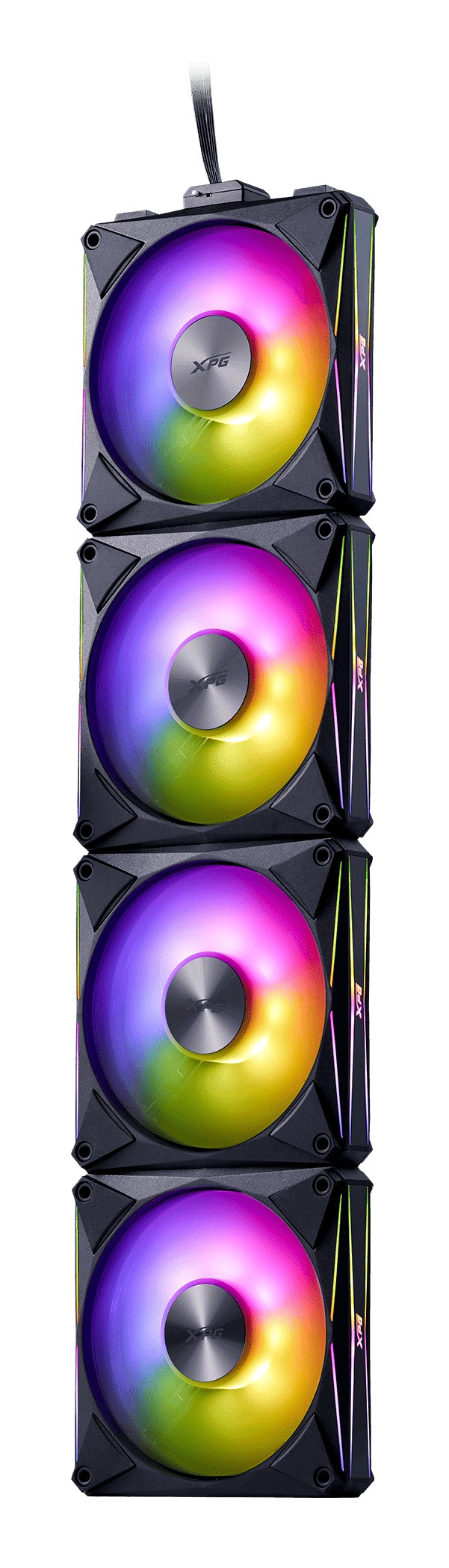 XPG HURRICANE MAG 120 ARGB PWM magnetic fan - Black - XPG HURRICANE
