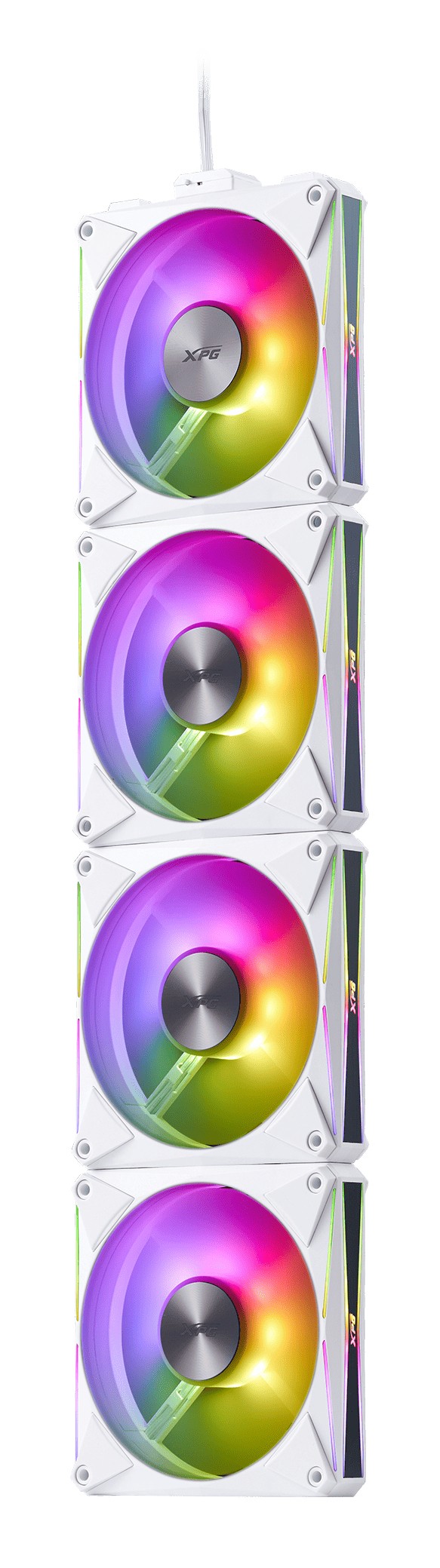 XPG HURRICANE MAG 120 ARGB PWM magnetic fan - White - XPG HURRICANE