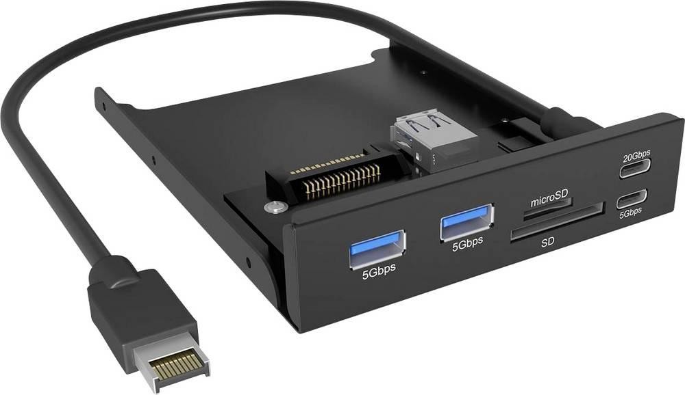 ICY BOX IB-HUB1419-i3 8.89 cm (3.5") Black - ICY BOX IB-HUB1419-i3, 8.