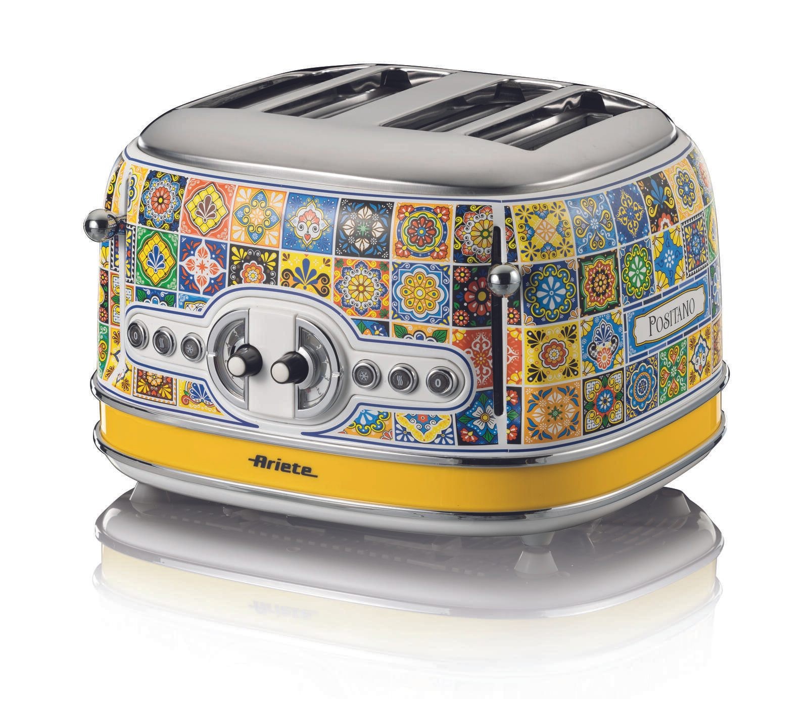 Ariete 156 Positano Toaster, 1630W, 4 slices, 6 browning levels,