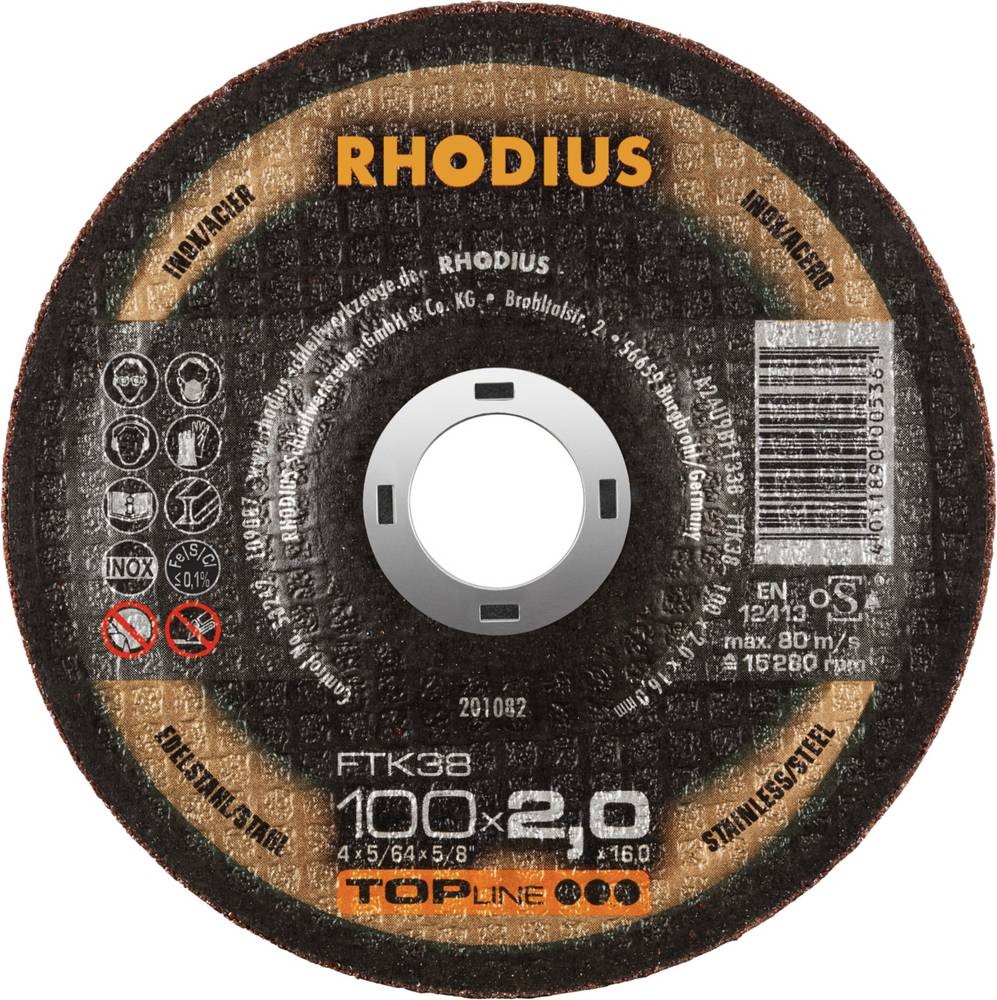 Rhodius FTK38 201082 Trennscheiben-Set 25 St. Edelstahl, Stahl