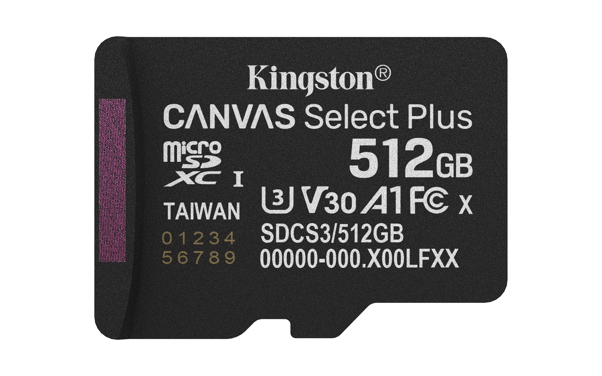 Kingston Technology 512GB micSDXC Canvas Select Plus Gen3 150R A1