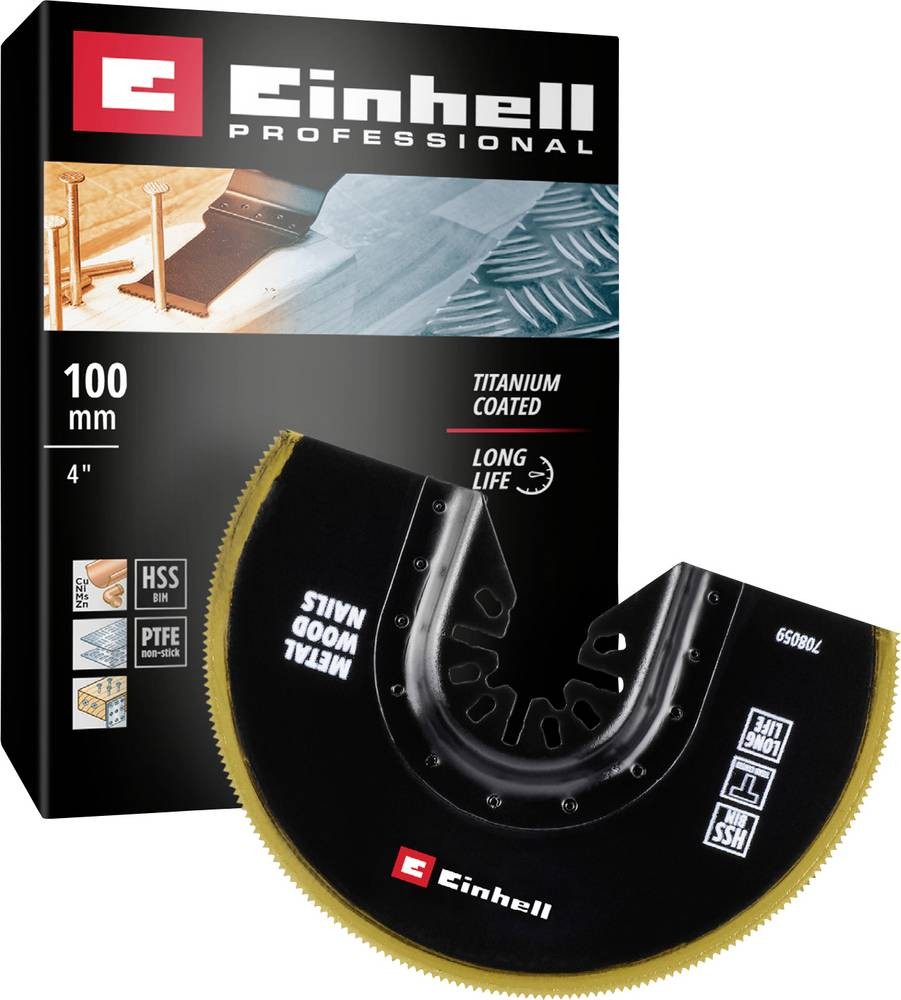 Einhell 708059 Sägeblatt halbr. BIM-TI 100mm Bimetall Tauchsä