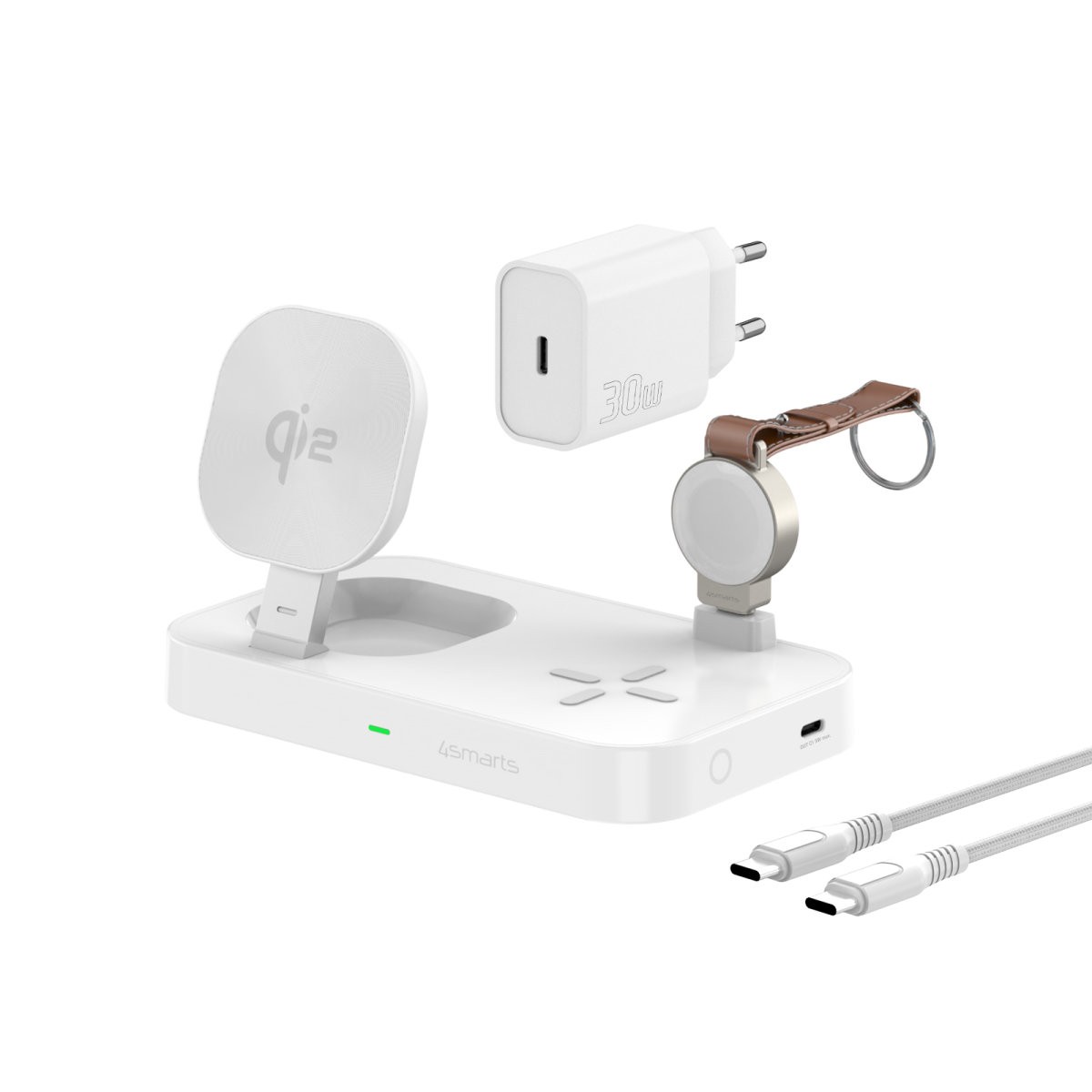 4smarts Qi2 Ladestation Trident mit Charger für Apple Watch -