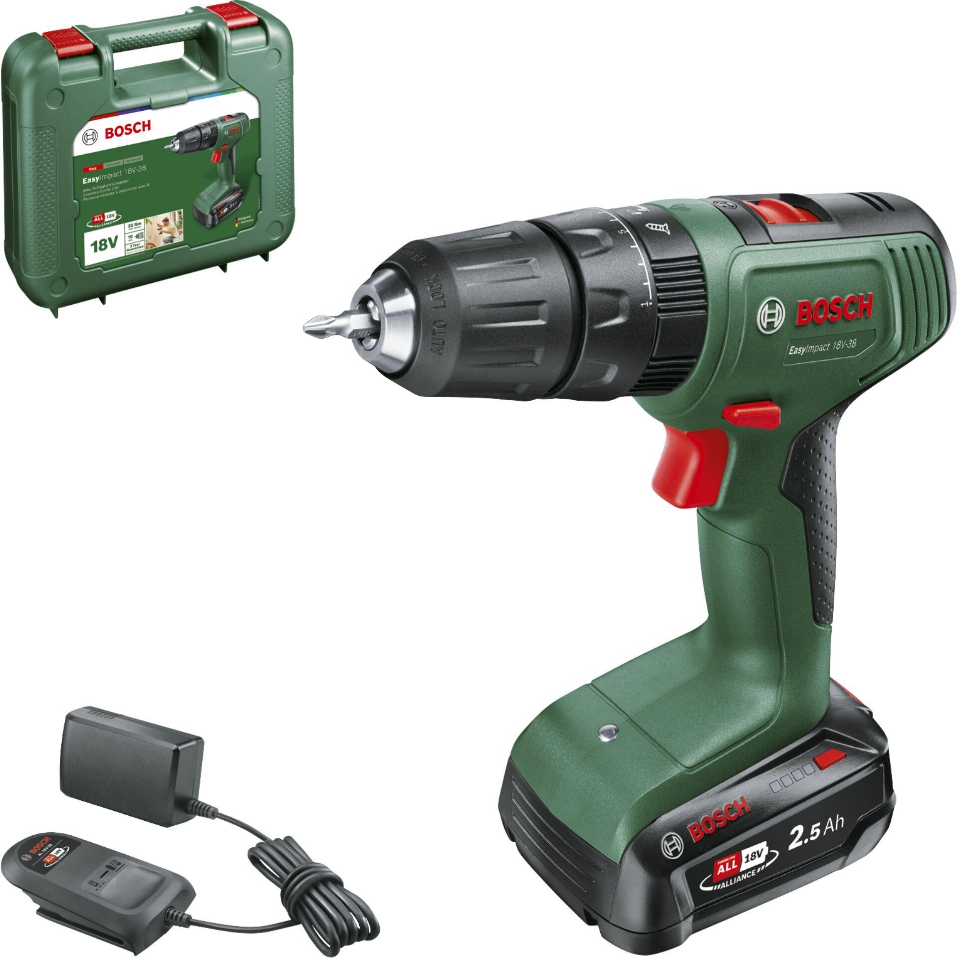 Bosch Home and Garden EasyImpact 18V-3 2-Gang-Akku-Schlagbohrmaschine