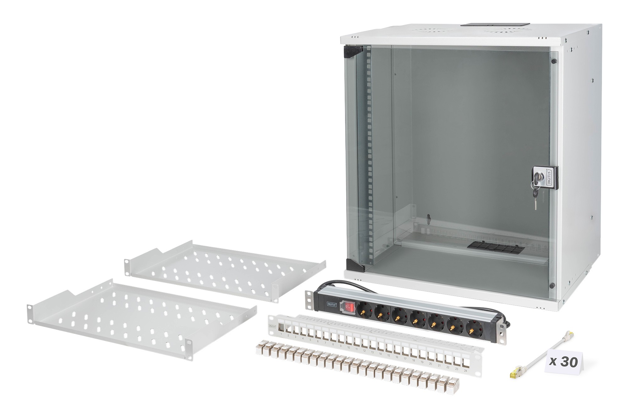 Digitus SOHO Pro network set, 483 mm (19") - 12U, 540 x 400 mm (W x D)