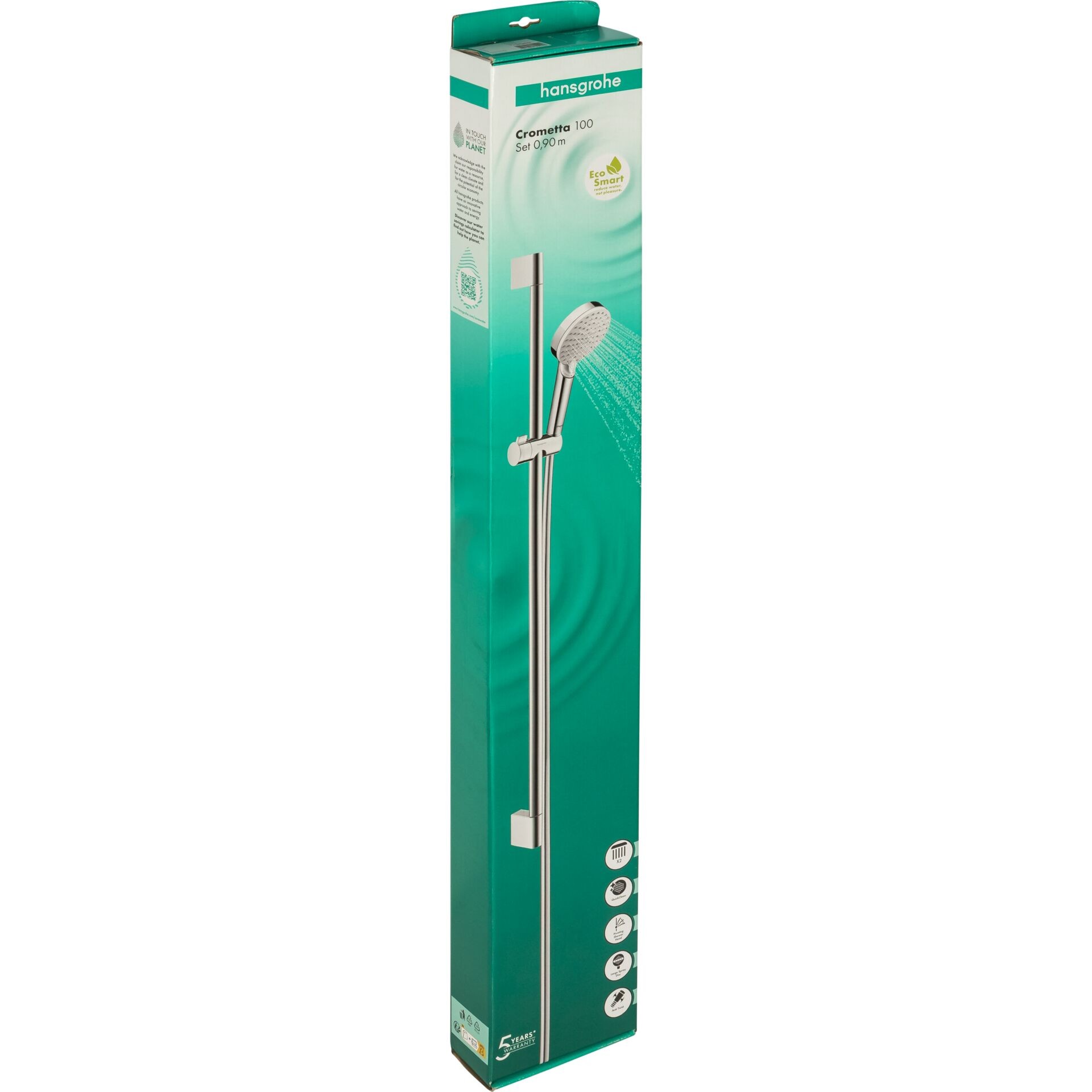 Hansgrohe Brausenset Crometta Vario EcoSmart, 90cm white/chrom