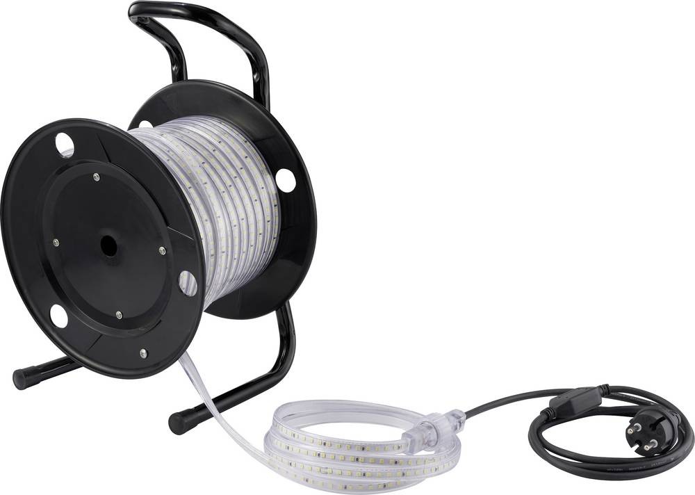 Sygonix SY-6700426 LED-Streifen with jack 230 V/AC 25m Kalt white 1