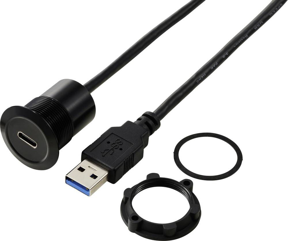 TRU COMPONENTS USB-C (3.1) femelle/USB-A (3.0) prise mâle 1m câ