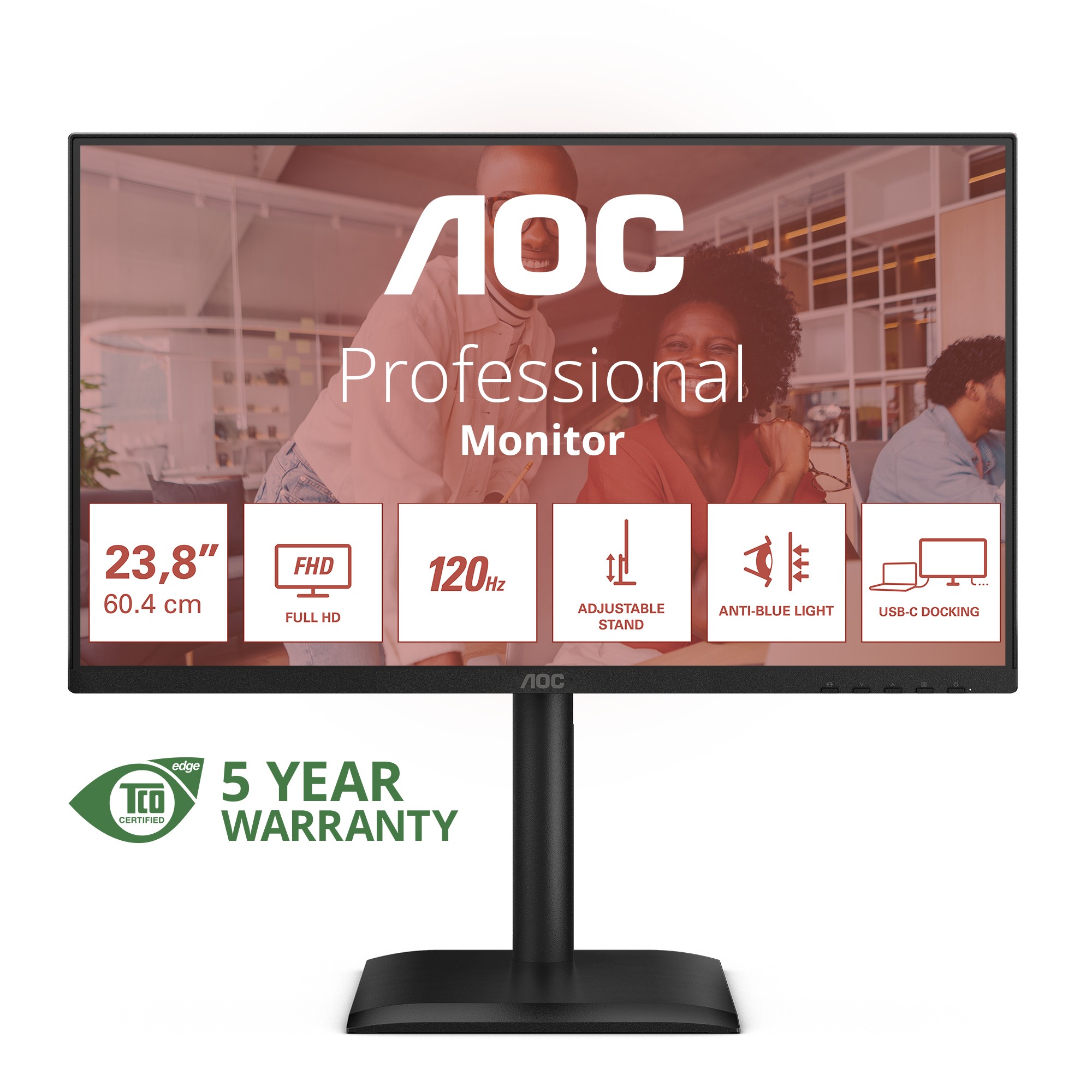 AOC 60,5cm (23,8") 24E4CV 16:09 HDMI+DP+USB-C Lift black