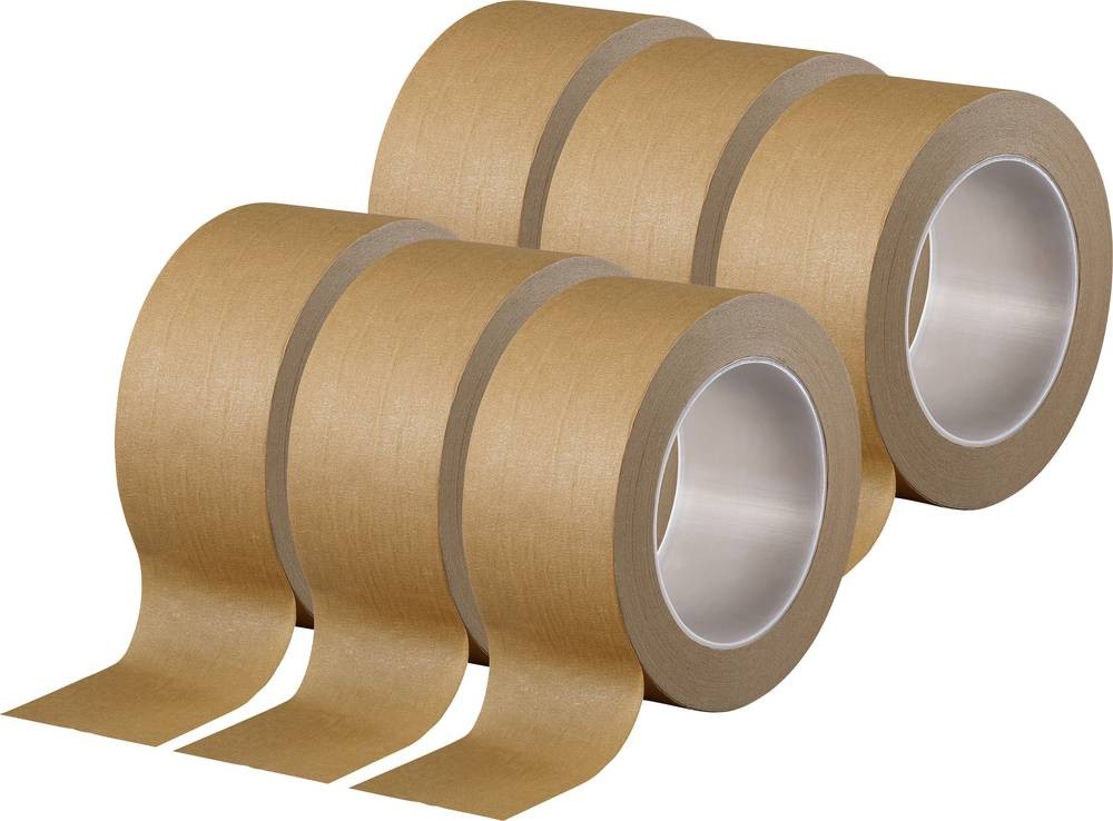 TOOLCRAFT TO-10194390 Packband brown (L x B) 50m x 50mm 6St.