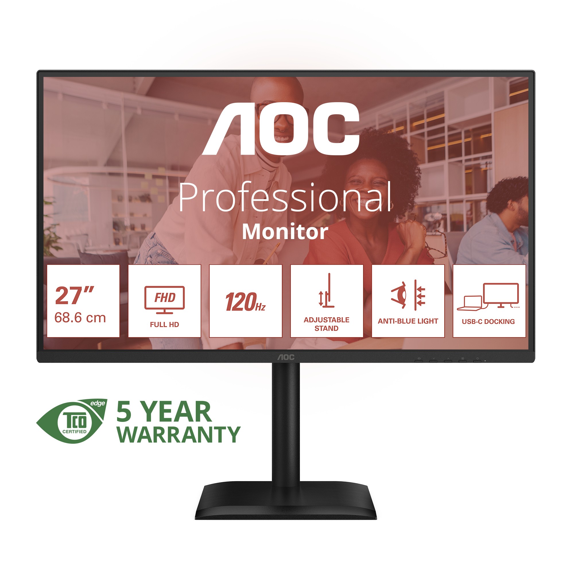 AOC 27E4CV computer monitor 68.6 cm (27") 1920 x 1080 pixels Full HD